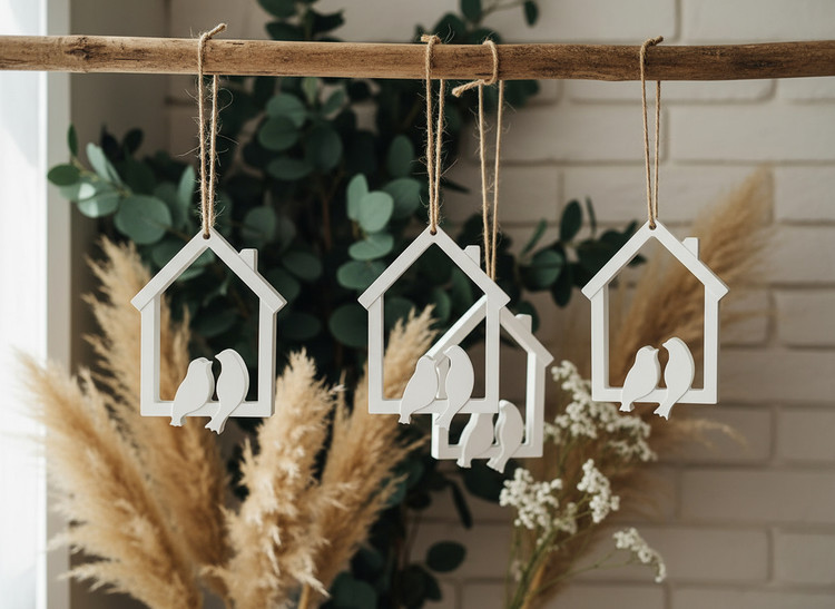 آویز دکوری بتنی پرنده